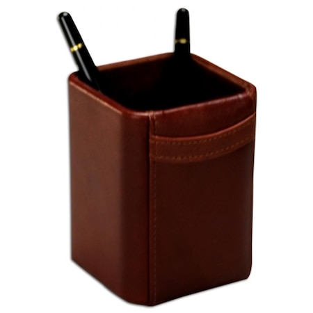 Square Leather Pencil Cup